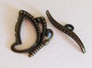 Fermoir en T Papillon de côté bronze 20 mm (+ 1.80 €)